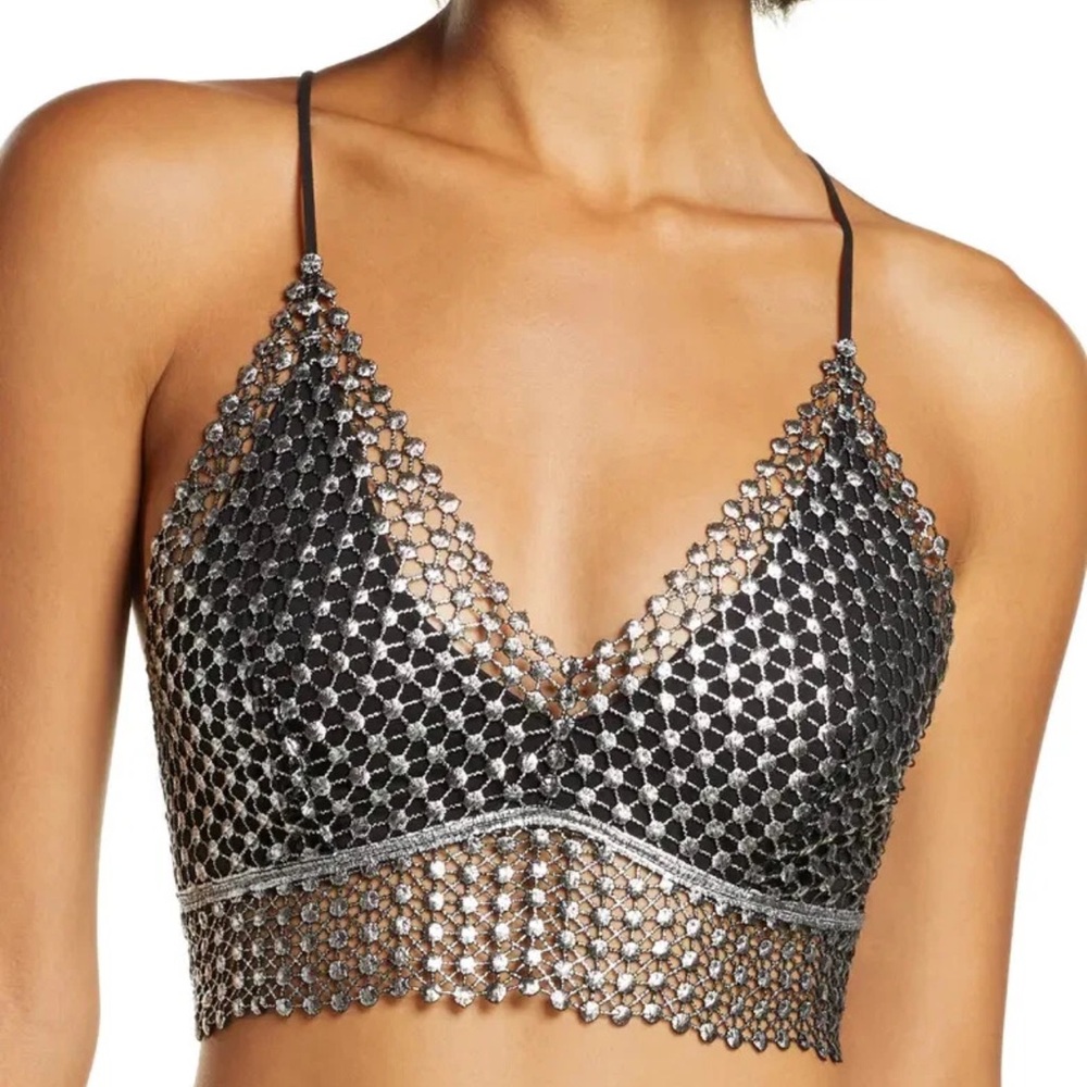 NWOT Free People Intimately FP Constellation Bralette Size L